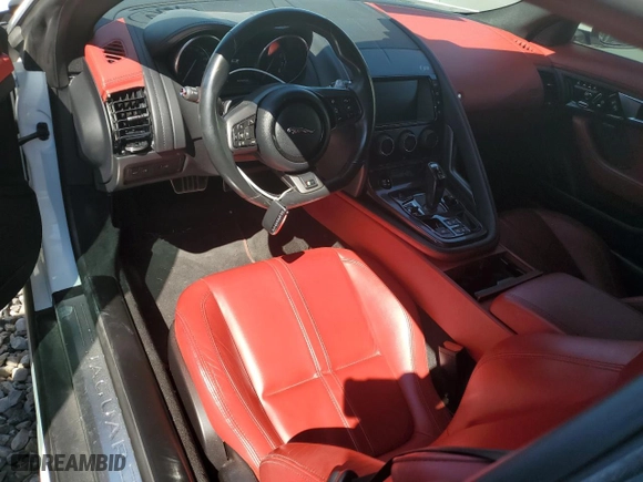 2016 Jaguar F-TYPE R with VIN SAJWJ6DL9GMK27674, listed as a Copart auction lot 68377194 with 55,074 mi miles and Salvage Title. Bid and sale history available at carsss.com. Image 8.