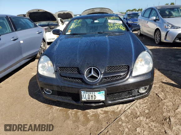 2009 Mercedes-Benz SLK-Class 3.0L with VIN WDBWK54F79F201709, listed as a Copart auction lot 77385544 with 66,593 mi miles and Non Repairable. Bid and sale history available at carsss.com. Image 5.