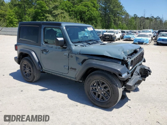 2024 Jeep Wrangler Sport S с VIN 1C4PJXAG8RW352284, выставлен на аукционе Copart как лот 52002625 с пробегом 1 403 миль миль и Списание • Salvage title. История ставок и продаж доступна на DreamBid. Изображение 4.