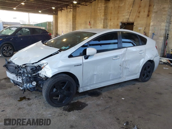 2013 Toyota Prius One with VIN JTDKN3DU7D1639372, listed as a IAAI auction lot 41351781 with 253,735 mi miles. Bid and sale history available at carsss.com. Image 2.
