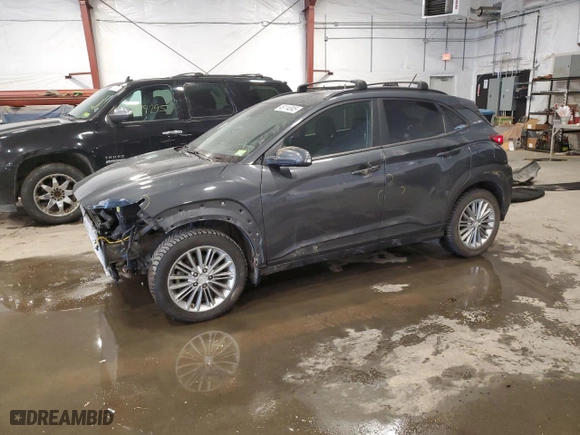 2019 Hyundai Kona SEL with VIN KM8K2CAA0KU386003, listed as a Copart auction lot 46114045 with 81,875 mi miles and Salvage Title. Bid and sale history available at carsss.com. Image 1.