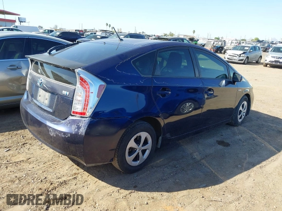 2012 Toyota Prius One with VIN JTDKN3DU6C1508691, listed as a IAAI auction lot 42137990 with 271,382 mi miles. Bid and sale history available at carsss.com. Image 4.