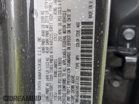 2024 Mazda CX-50 S Select with VIN 7MMVABAM1RN187703, listed as a Copart auction lot 52245345 with 9,295 mi miles and Salvage Title. Bid and sale history available at DreamBid. Image 13.