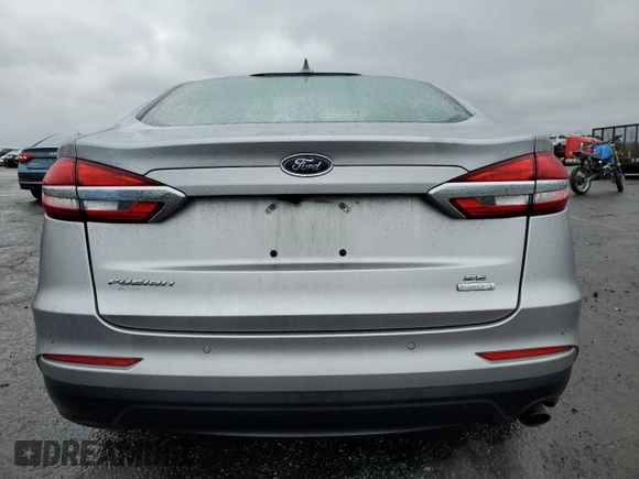 2020 Ford Fusion SE with VIN 3FA6P0HD3LR142902, listed as a Copart auction lot 51999185 with 43,220 mi miles and Salvage Title. Bid and sale history available at carsss.com. Image 6.