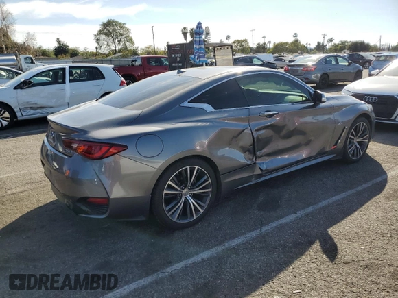 2018 Infiniti Q60 Luxe with VIN JN1CV7EK6JM200329, listed as a Copart auction lot 46535955 with 54,059 mi miles and Salvage Title. Bid and sale history available at carsss.com. Image 3.