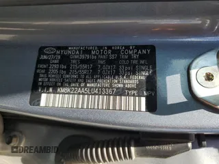 2020 Hyundai Kona SEL with VIN KM8K22AA5LU413367, listed as a Copart auction lot 55089575 with 101,678 mi miles and Clean Title. Bid and sale history available at DreamBid. Image 12.