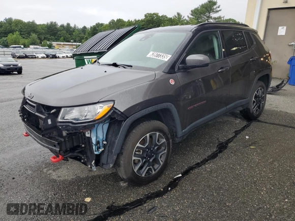 2021 Jeep Compass Trailhawk z VIN 3C4NJDDB4MT571716, wystawiony jako Copart lot #63977335 z przebiegiem 135 382 mil mil oraz Czysty tytuł • Clean title. Historia ofert i sprzedaży dostępna na DreamBid. Obrazek 1.
