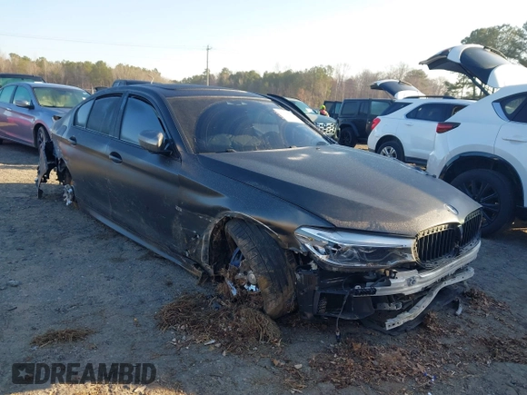 2019 BMW 5 Series M550i xDrive with VIN WBAJB9C50KB464159, listed as a IAAI auction lot 41758879 with 9,000 mi miles and . Bid and sale history available at DreamBid. Image 1.