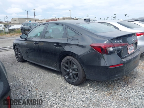 2025 Honda Civic Sport with VIN 2HGFE2F56SH570871, listed as a IAAI auction lot 42014246 with 1,255 mi miles and . Bid and sale history available at DreamBid. Image 3.