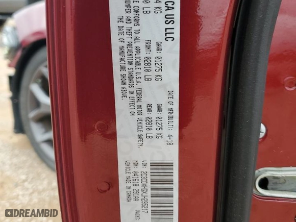 2018 Dodge Charger SXT Plus with VIN 2C3CDXHGXJH295217, listed as a Copart auction lot 51480955 with 155,182 mi miles and Salvage Title. Bid and sale history available at carsss.com. Image 12.