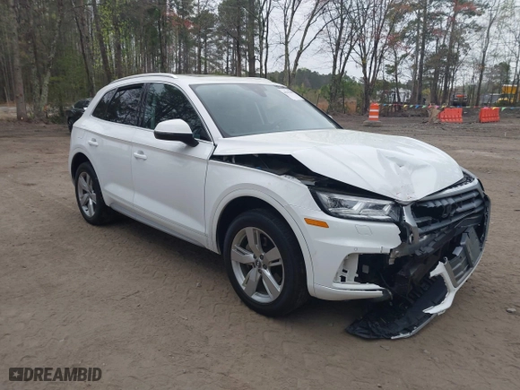2018 Audi Q5 Premium Plus with VIN WA1BNAFY6J2080465, listed as a IAAI auction lot 41941203 with 79,724 mi miles. Bid and sale history available at carsss.com. Image 1.
