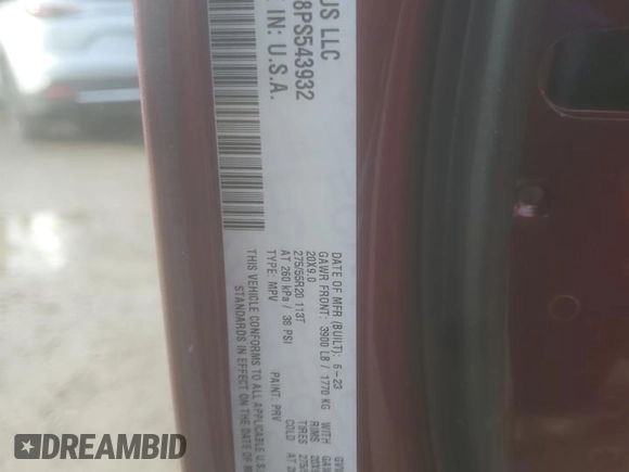 2023 Jeep Wagoneer Series II с VIN 1C4SJSBP8PS543932, выставлен на аукционе Copart как лот 43590285 с пробегом 26 736 миль миль и Списание • Salvage title. История ставок и продаж доступна на DreamBid. Изображение 14.