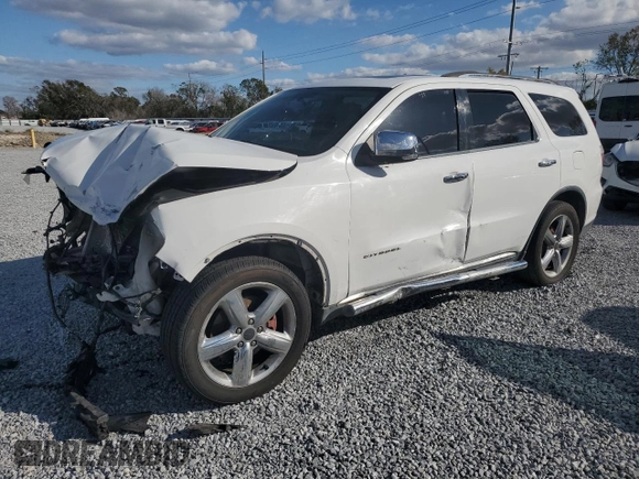 2013 Dodge Durango Citadel with VIN 1C4RDHEG9DC512165, listed as a Copart auction lot 85198454 with 186,178 mi miles and Salvage title. Bid and sale history available at DreamBid. Image 1.
