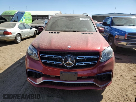 2017 Mercedes-Benz GLS with VIN 4JGDF7FE5HA747039, listed as a Copart auction lot 72268614 with 35,573 mi miles and Salvage Title. Bid and sale history available at carsss.com. Image 5.