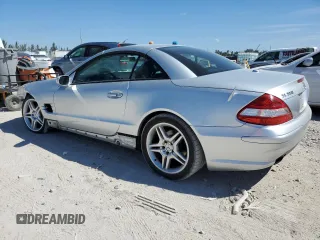 2007 Mercedes-Benz SL 550 with VIN WDBSK71F57F134782, listed as a Copart auction lot 47041625 with 54,995 mi miles and Salvage title. Bid and sale history available at DreamBid. Image 2.