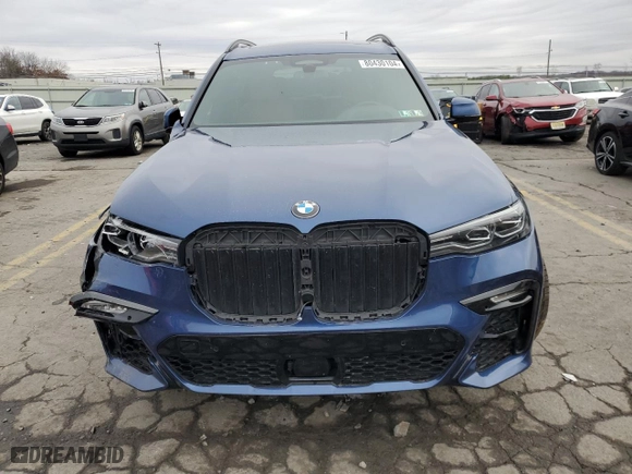 2020 BMW X7 xDrive40i with VIN 5UXCW2C0XL9C57123, listed as a Copart auction lot 80430104 with 0 mi miles and Salvage Title. Bid and sale history available at carsss.com. Image 5.