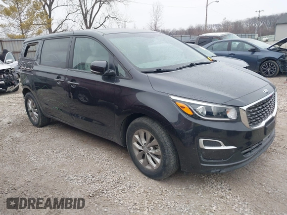 2019 Kia Sedona EX with VIN KNDMB5C1XK6566583, listed as a IAAI auction lot 41542994 with 41,134 mi miles. Bid and sale history available at carsss.com. Image 1.