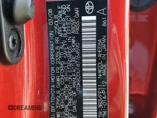2008 Toyota Prius with VIN JTDKB20U187764590, listed as a Copart auction lot 50564555 with Not Provided miles and Salvage Title. Bid and sale history available at carsss.com. Image 15.