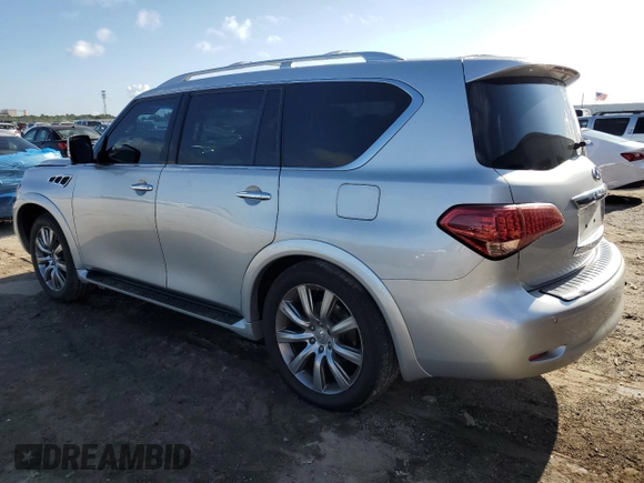2012 Infiniti QX56 8-passenger with VIN JN8AZ2NC5C9317849, listed as a Copart auction lot 68599364 with 225,533 mi miles and Salvage Title. Bid and sale history available at carsss.com. Image 2.
