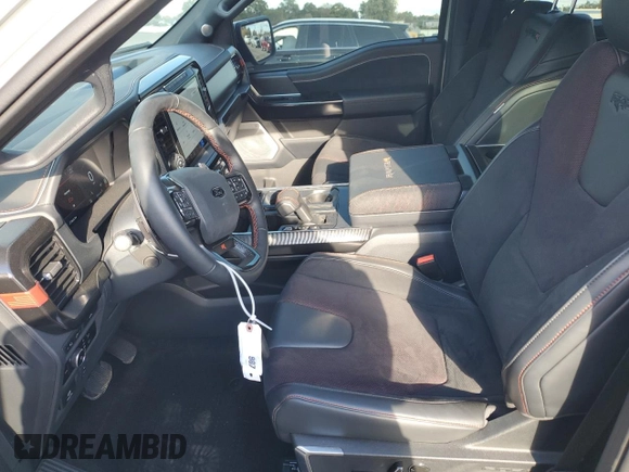 2024 Ford F-150 Raptor with VIN 1FTFW1RJ2RFA41606, listed as a Copart auction lot 75980754 with 3,905 mi miles and Salvage Title. Bid and sale history available at DreamBid. Image 7.