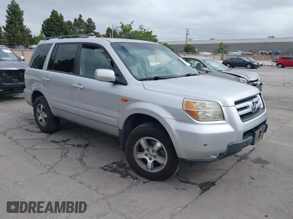 2006 Honda Pilot EX-L with VIN 2HKYF186X6H554433, listed as a IAAI auction lot 42111274 with 212,610 mi miles and . Bid and sale history available at DreamBid. Image 1.