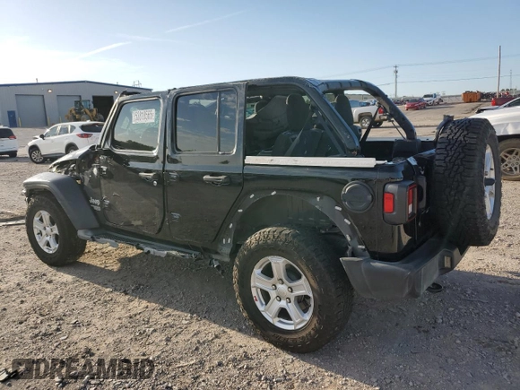 2020 Jeep Wrangler Unlimited Sport S with VIN 1C4HJXDG8LW207687, listed as a Copart auction lot 53818565 with 72,749 mi miles and Salvage title. Bid and sale history available at DreamBid. Image 2.