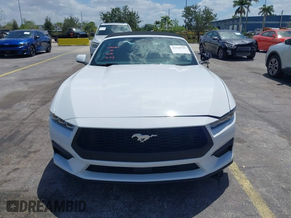 2025 Ford Mustang EcoBoost with VIN 1FAGP8UH4S5105984, listed as a IAAI auction lot 42144715 with 3,573 mi miles. Bid and sale history available at carsss.com. Image 12.