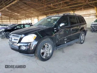 2007 Mercedes-Benz GL-Class with VIN 4JGBF71E27A129111, listed as a Copart auction lot 79764614 with 188,093 mi miles and Salvage Title. Bid and sale history available at carsss.com. Image 1.