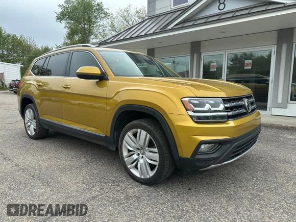 2018 Volkswagen Atlas SEL Premium with VIN 1V2NR2CA3JC564705, listed as a Copart auction lot 58064385 with 114,723 mi miles and Clean title. Bid and sale history available at DreamBid. Image 1.