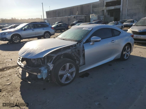 2015 Lexus RC 350 with VIN JTHSE5BC1F5000551, listed as a Copart auction lot 76241364 with 109,600 mi miles and Salvage Title. Bid and sale history available at carsss.com. Image 1.