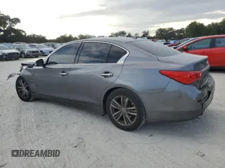 2017 Infiniti Q50 3.0t Premium with VIN JN1EV7AP7HM730037, listed as a Copart auction lot 79605044 with 106,596 mi miles and Salvage Title. Bid and sale history available at carsss.com. Image 2.