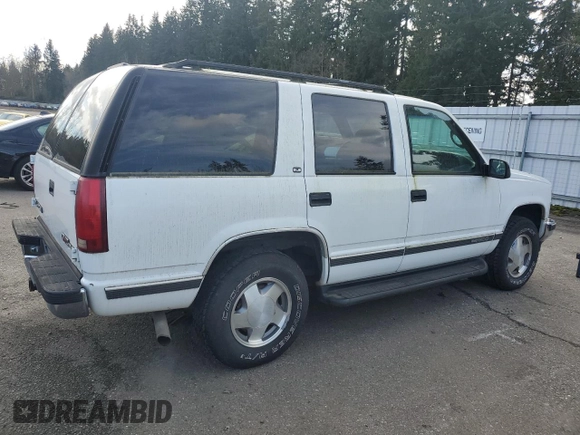 1997 GMC Yukon with VIN 1GKEK13R5VJ762200, listed as a Copart auction lot 47579745 with 165,573 mi miles and Clean Title. Bid and sale history available at carsss.com. Image 3.