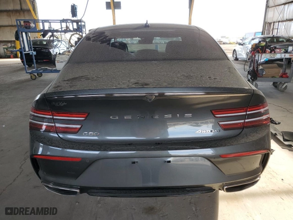 2023 Genesis G80 3.5T Sport with VIN KMTGB4SD3PU166629, listed as a Copart auction lot 44778415 with 23,391 mi miles and Salvage Title. Bid and sale history available at carsss.com. Image 6.