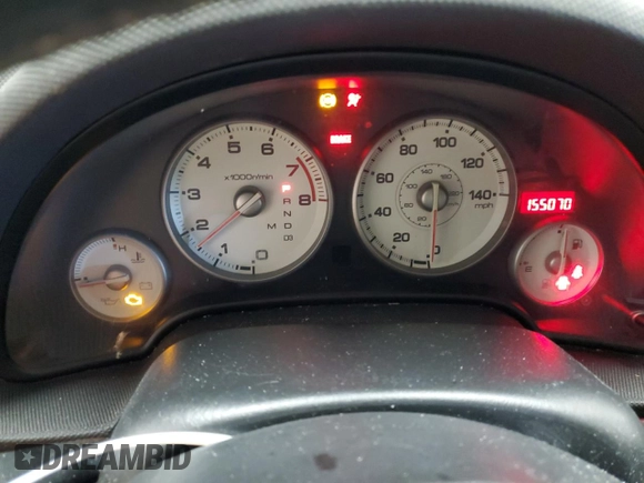 2005 Acura RSX with VIN JH4DC54815S006101, listed as a Copart auction lot 43163545 with 155,070 mi miles and Salvage title. Bid and sale history available at DreamBid. Image 8.