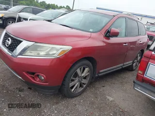 2014 Nissan Pathfinder Platinum z VIN 5N1AR2MM9EC602965, wystawiony jako IAAI lot #42289870 z przebiegiem 217 519 mil mil oraz . Historia ofert i sprzedaży dostępna na DreamBid. Obrazek 2.