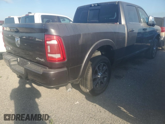 2023 Ram 2500 Longhorn with VIN 3C6UR5GL0PG509393, listed as a Copart auction lot 73877134 with 0 mi miles and Salvage Title. Bid and sale history available at carsss.com. Image 3.