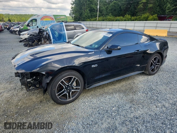 2019 Ford Mustang GT with VIN 1FA6P8CF1K5111835, listed as a Copart auction lot 65115505 with 89,899 mi miles and Salvage title. Bid and sale history available at DreamBid. Image 1.