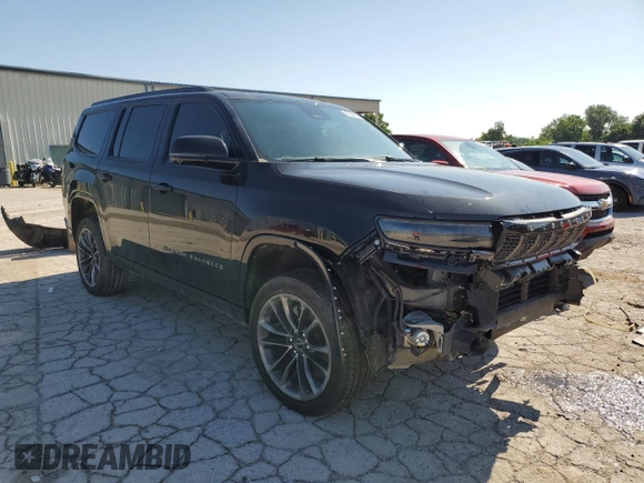 2024 Jeep Grand Wagoneer Series II Obsidian with VIN 1C4SJVFP5RS192539, listed as a Copart auction lot 62644495 with 7,780 mi miles and Salvage title. Bid and sale history available at DreamBid. Image 4.