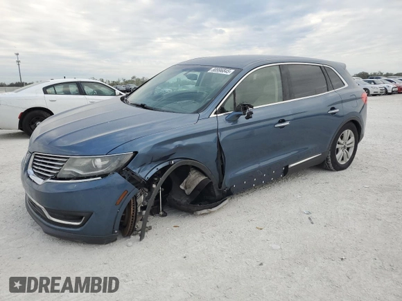 2018 Lincoln MKX Premiere with VIN 2LMPJ6JR1JBL50118, listed as a Copart auction lot 88996845 with 57,043 mi miles and Salvage Title. Bid and sale history available at carsss.com. Image 1.