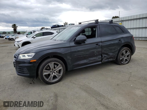 2019 Audi Q5 Premium Plus with VIN WA1BNAFY0K2132416, listed as a Copart auction lot 48697485 with 88,717 mi miles and Salvage Title. Bid and sale history available at carsss.com. Image 1.