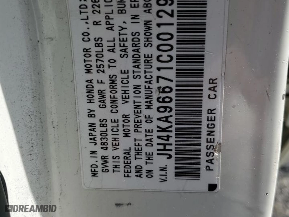 2001 Acura RL w/Navigation System with VIN JH4KA96671C001294, listed as a Copart auction lot 48045935 with 211,930 mi miles and Salvage Title. Bid and sale history available at carsss.com. Image 15.