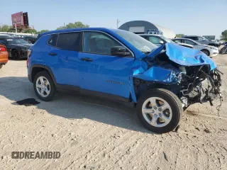 2023 Jeep Compass Sport with VIN 3C4NJDANXPT558715, listed as a Copart auction lot 59988085 with Not provided miles and Salvage title. Bid and sale history available at DreamBid. Image 4.