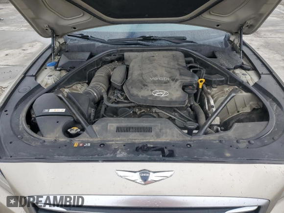 2015 Hyundai Genesis 3.8L z VIN KMHGN4JEXFU041783, wystawiony jako Copart lot #54870485 z przebiegiem 142 146 mil mil oraz Szkoda całkowita • Salvage title. Historia ofert i sprzedaży dostępna na DreamBid. Obrazek 11.