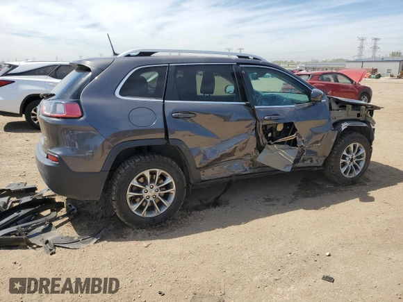 2019 Jeep Cherokee Latitude Plus with VIN 1C4PJMLX7KD271273, listed as a Copart auction lot 56177265 with 116,998 mi miles and Salvage title. Bid and sale history available at DreamBid. Image 3.