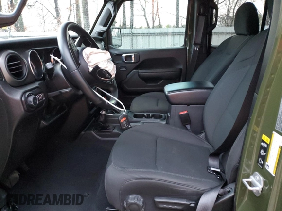 2022 Jeep Wrangler Unlimited Sport with VIN 1C4HJXDG2NW201368, listed as a Copart auction lot 87492374 with 50,375 mi miles and Salvage Title. Bid and sale history available at DreamBid. Image 7.