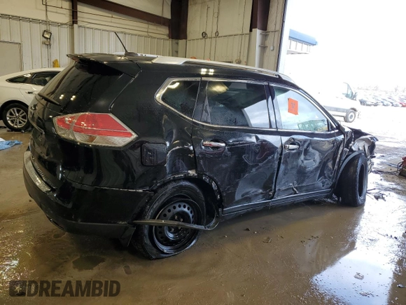 2016 Nissan Rogue SV with VIN KNMAT2MT3GP622007, listed as a Copart auction lot 43859945 with Not Provided miles and Salvage Title. Bid and sale history available at carsss.com. Image 3.