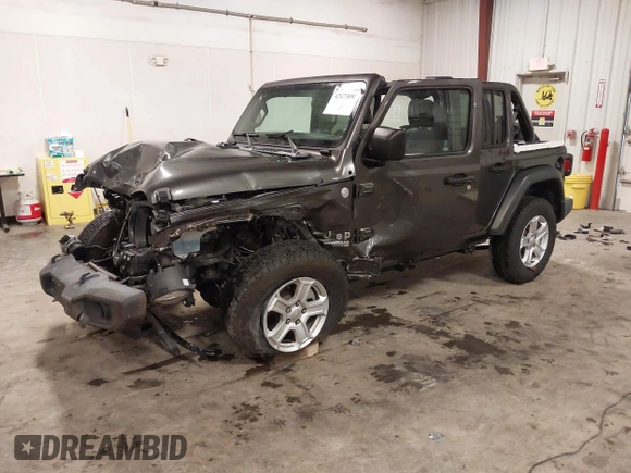 2019 Jeep Wrangler Unlimited Sport S z VIN 1C4HJXDG6KW598997, wystawiony jako IAAI lot #42473098 z przebiegiem 59 232 mil mil oraz . Historia ofert i sprzedaży dostępna na DreamBid. Obrazek 2.