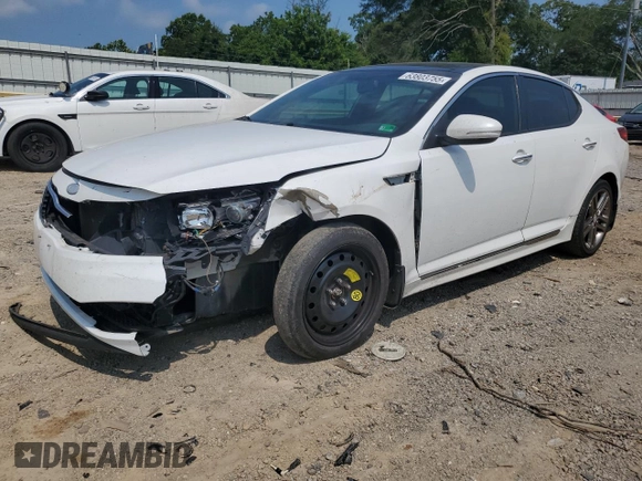 2013 Kia Optima SX with VIN 5XXGR4A60DG205952, listed as a Copart auction lot 63803755 with 177,008 mi miles and Salvage title. Bid and sale history available at DreamBid. Image 1.