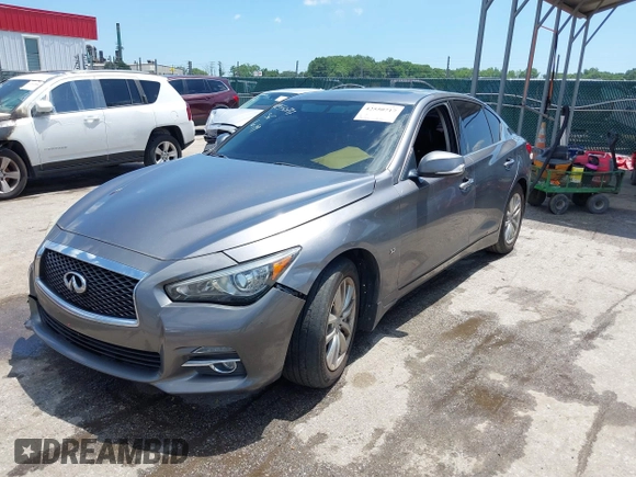 2014 Infiniti Q50 Sport with VIN JN1BV7AR4EM683887, listed as a IAAI auction lot 42550717 with 199,473 mi miles and . Bid and sale history available at DreamBid. Image 2.