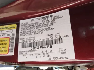 2015 Lincoln MKZ with VIN 3LN6L2G97FR617532, listed as a IAAI auction lot 42070564 with 66,901 mi miles and . Bid and sale history available at DreamBid. Image 9.